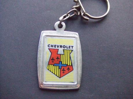 Chevrolet logo geel oude auto sleutelhanger